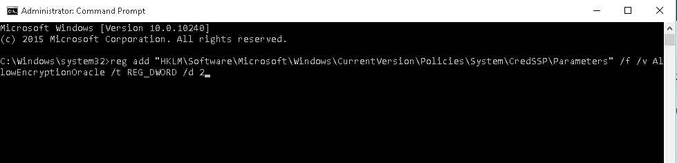 Cmd solution for RDC authentication error