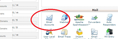 Email Accounts on cPanel