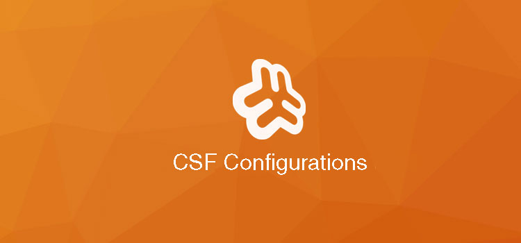 CSF Configurations on Webmin