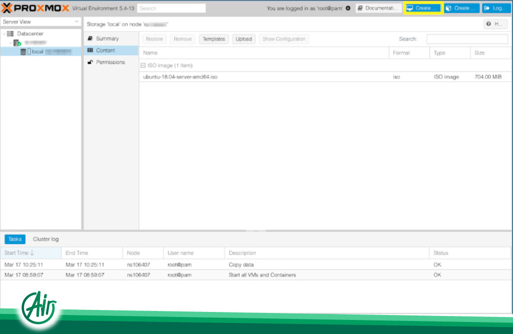 VM on proxmox