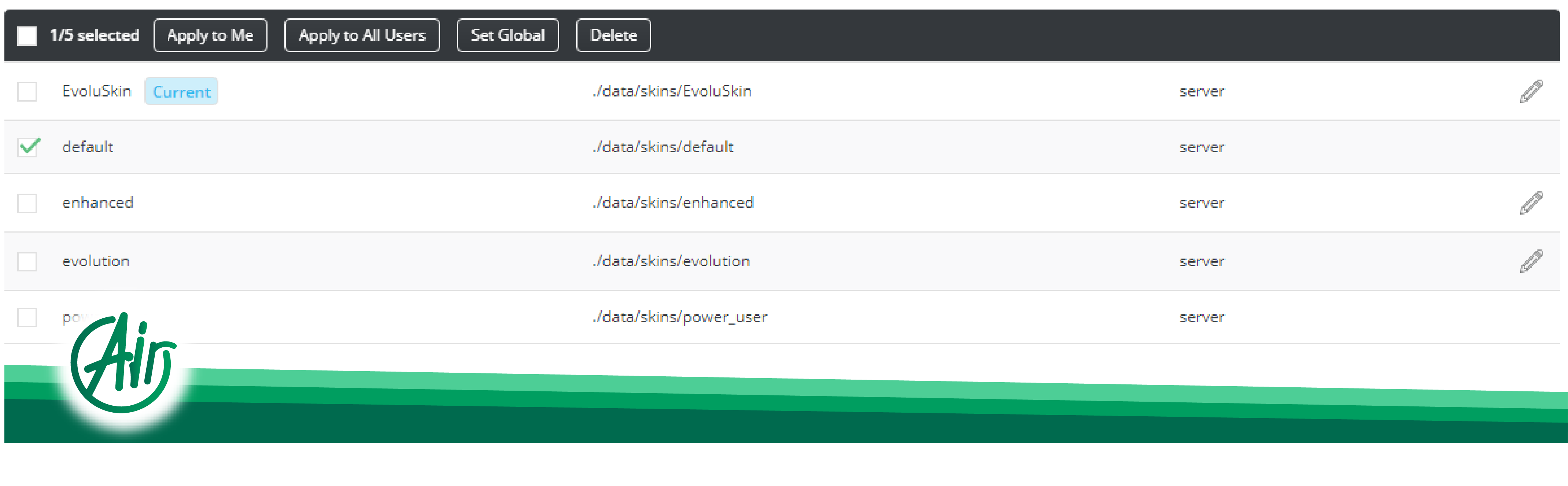 Theme in DirectAdmin
