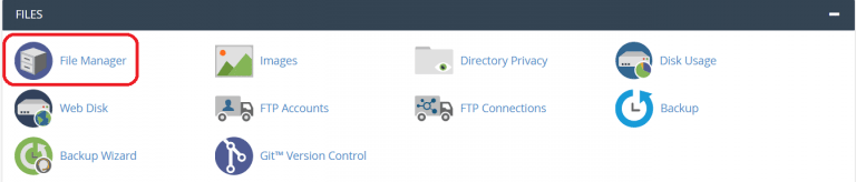 cPanel-gestionnaire de fichiers